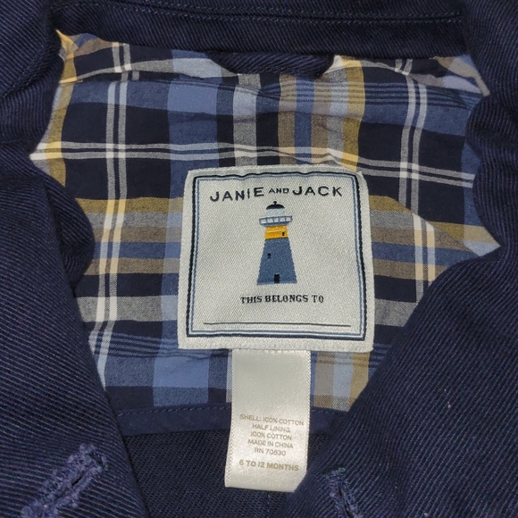 Janie & Jack Blue Baby Jacket - Picture 2 of 3